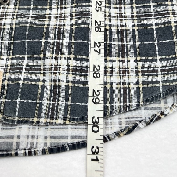 HARLEY-DAVIDSON Men’s Slim Fit Short Sleeve Plaid Biker Shirt Bikercore Size XL - Picture 12 of 13